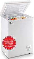 Chest Freezer Small Deep Freezers 3.5 Cubic Feet - Compact Top Door