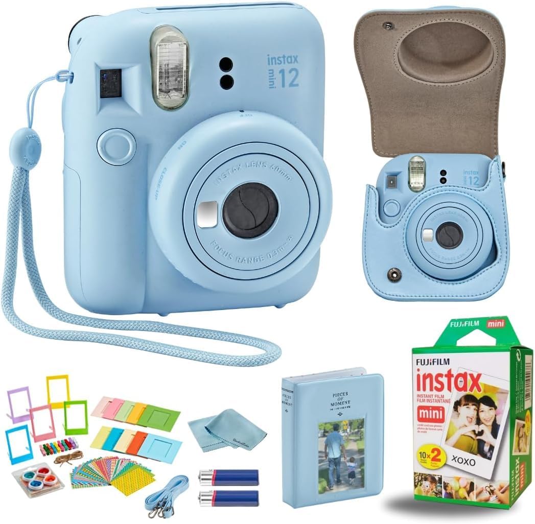 Fujifilm Instant Mini 12 Camera Bundle with Custom Case & Album