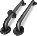 Handicap Grab Bars 24 in 2 Pack Matte Black - Sturdy Bathroom Support