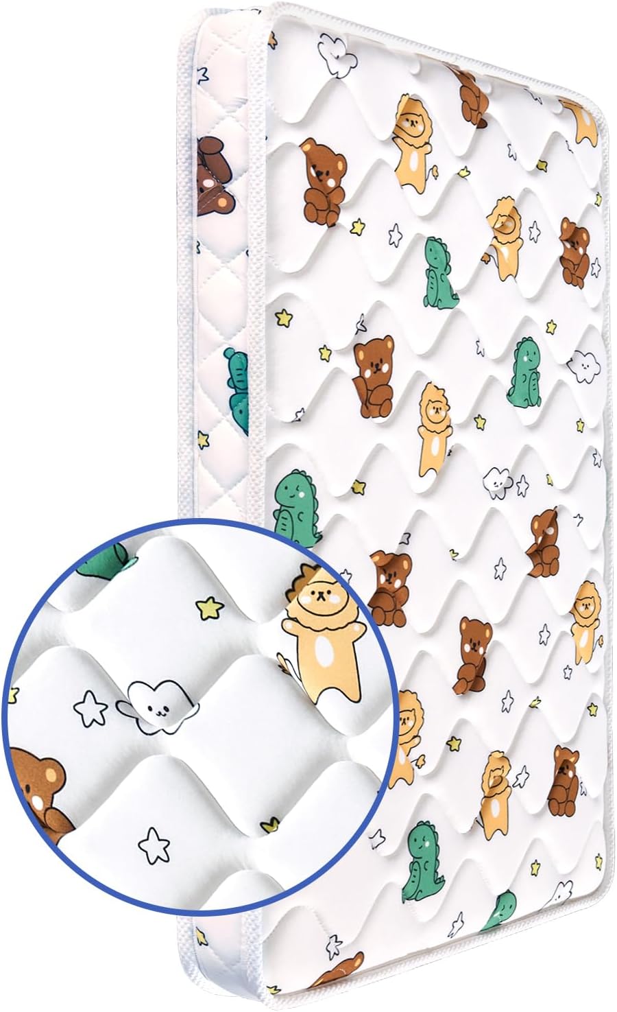 Mini Crib Mattress 38 x 24 x 4 in - Firm Support and Comfort