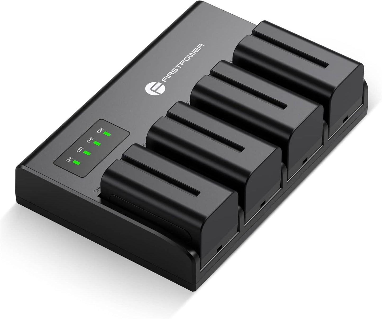 FirstPower NP-F750 Battery Pack with 4-Channel Charger for Camcorders