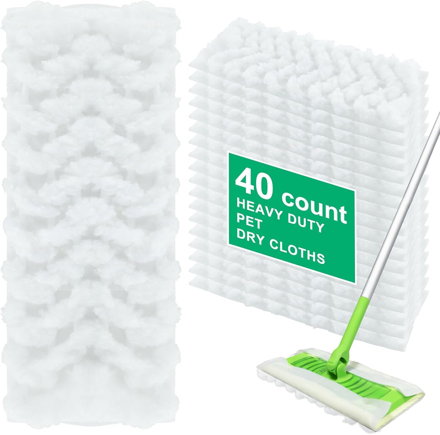 40 Disposable Pet Hair Dust Cloths by ZQZiQi
