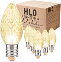 Holiday Lighting Outlet Faceted C7 LED Christmas Lights - Warm White