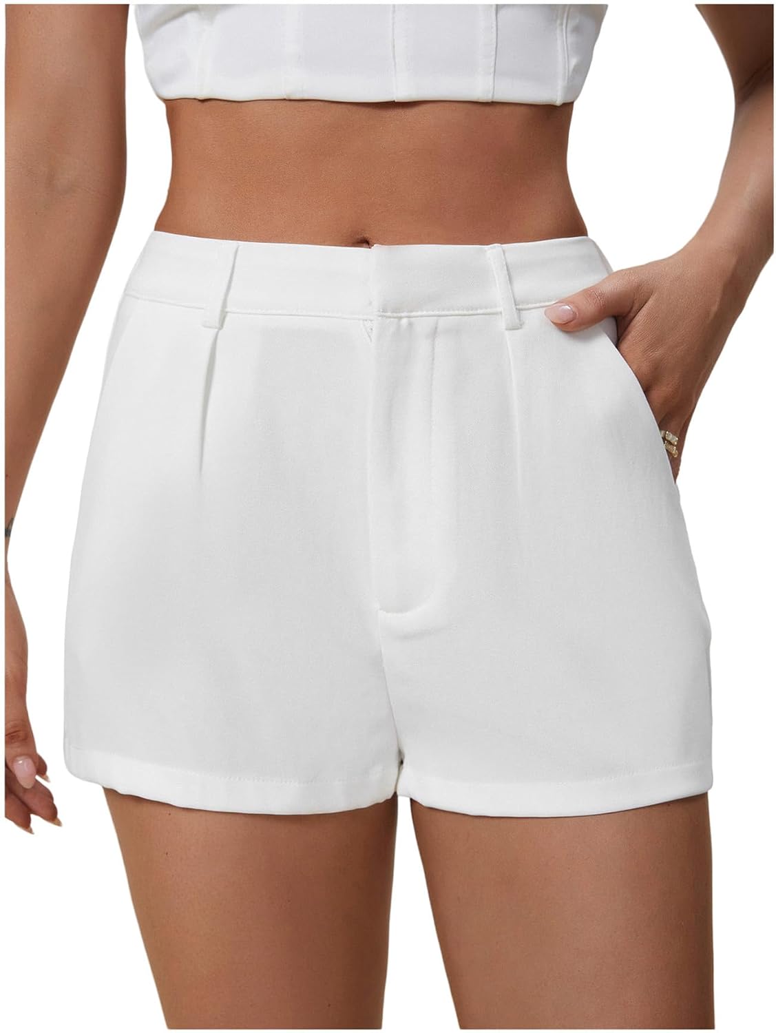 Elegant Plaid High Waisted Mini Shorts for Stylish Women