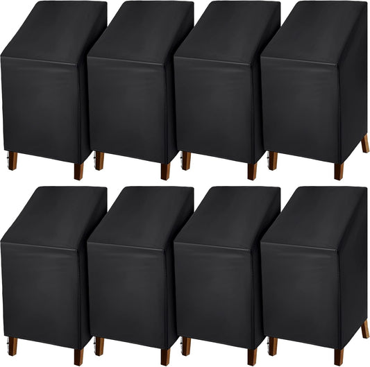 Moukeren 8 Pcs Black Outdoor Chair Cover for Patio Furniture