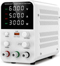 DC Power Supply Variable 60V 5A White - Encoder Knob Control