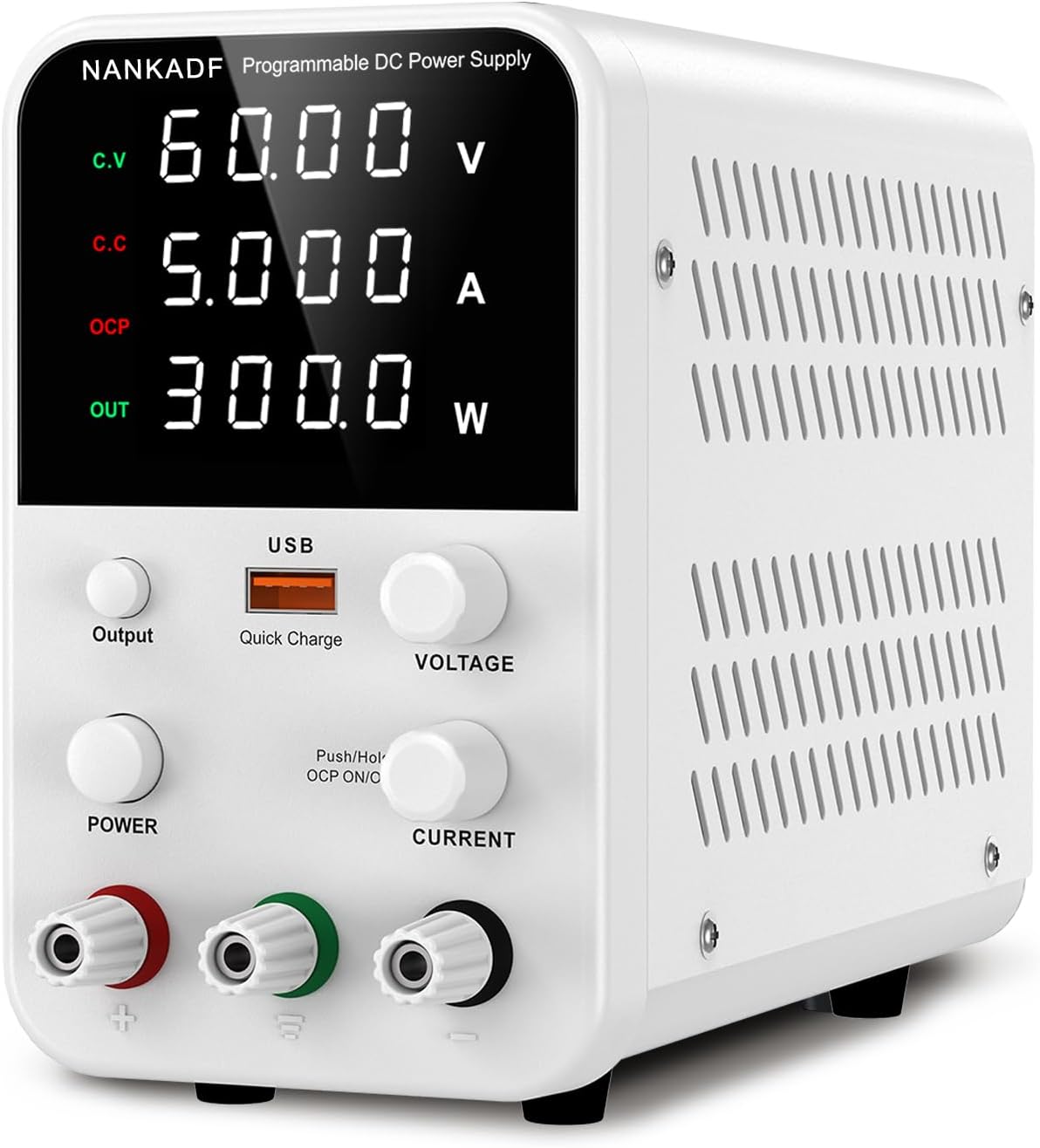 DC Power Supply Variable with Encoder Knob and USB Fast Charging