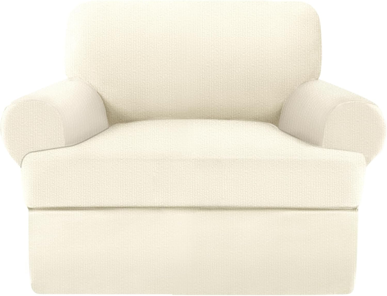 2 Pieces T Cushion Chair Covers for Living Room Furniture Protection