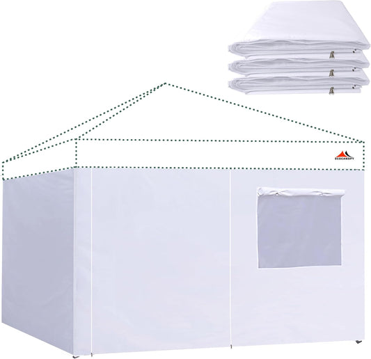 White Replacement Sidewall for E-Z UP 10ft x 10ft Canopy Frame
