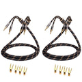 SKW Audiophile Speaker Cable 14AWG 8.2ft - Convertible Banana/Spade