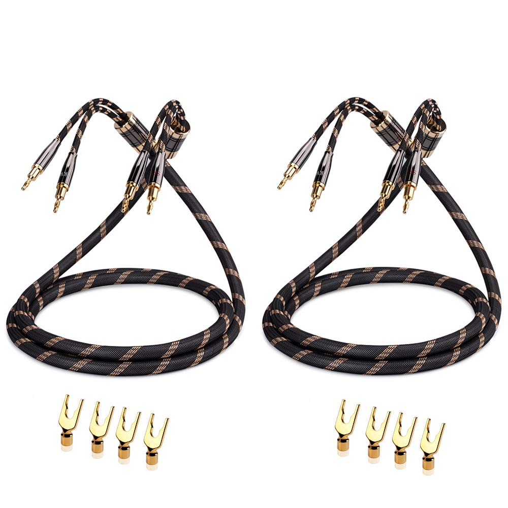 SKW Audiophile Speaker Cable with Gold Plated Connectors