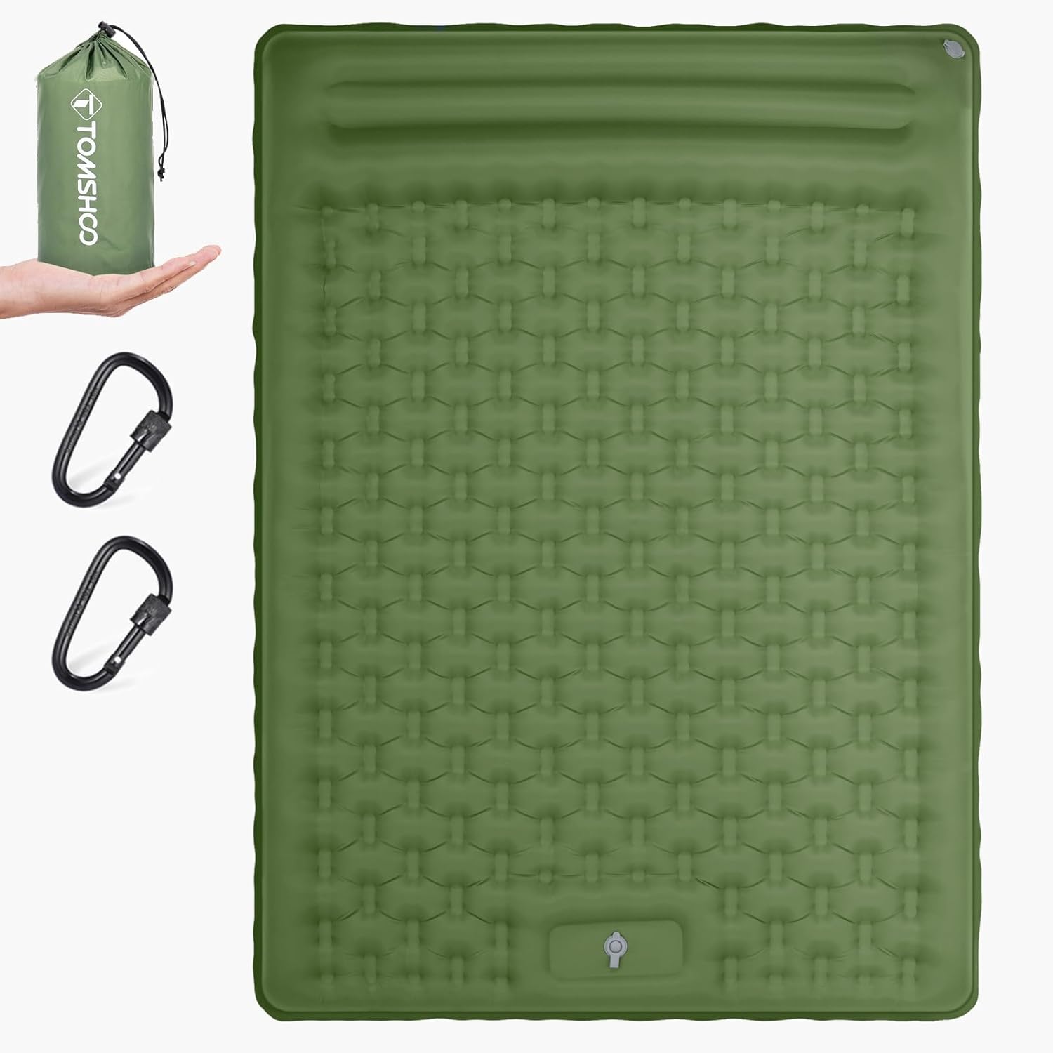 TOMSHOO Double Sleeping Pad with Built-in Pump for Camping