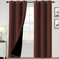 100% Blackout Curtains 42 x 84 in Rust - Thermal Insulated Panels