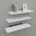 Floating Shelves for Wall Set of 3 24in White - Space-Saving Display