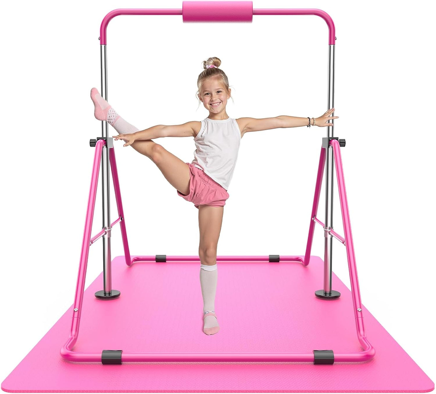 Sportsroyals Gymnastics Bar for Kids - Adjustable & Safe Training