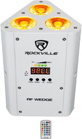 Rockville RF WEDGE WHITE 54W RGBWA+UV Par Light - Long Battery