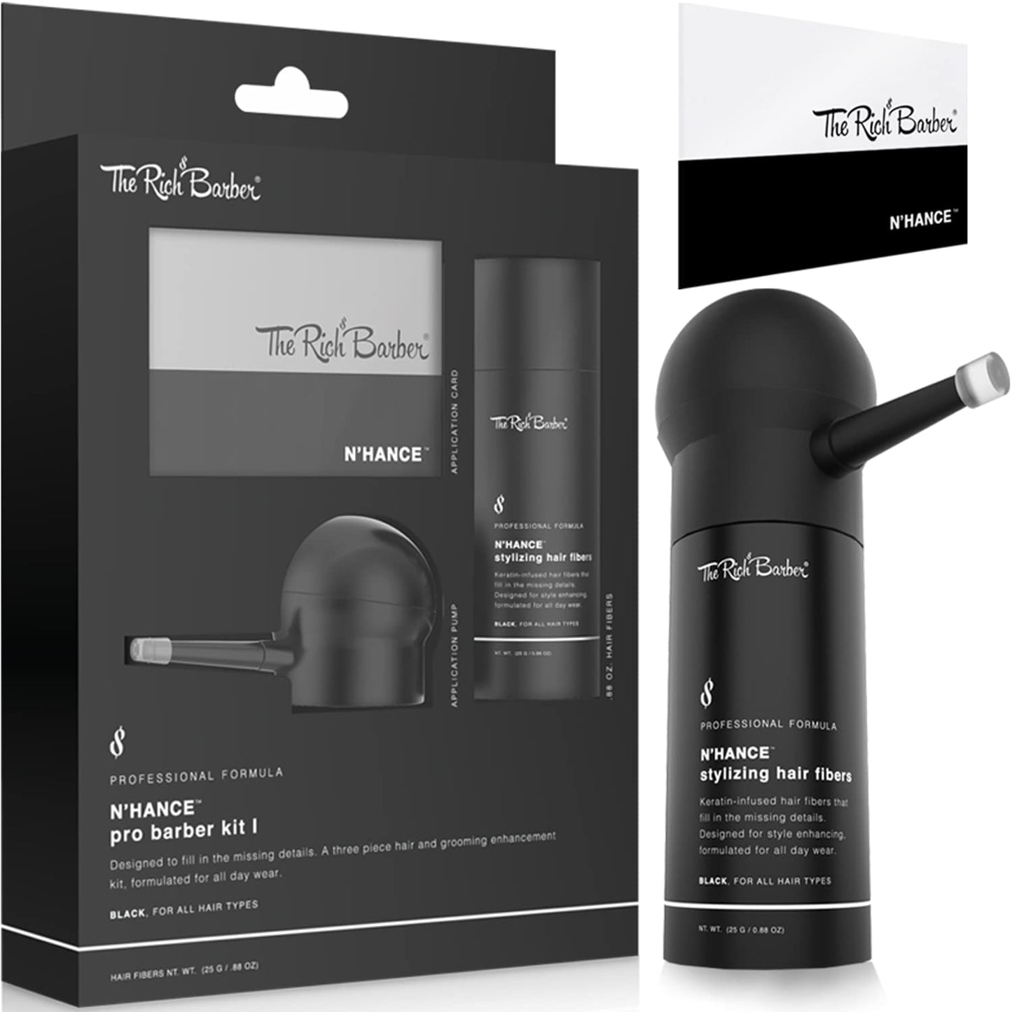 N'Hance Pro Barber Kit - 3-in-1 Hair & Beard Styling Set