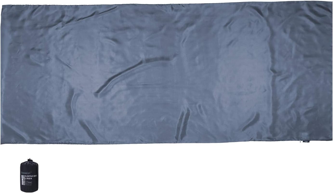 BROWINT Silk Sleeping Bag Liner for Comfortable Travel Sleep