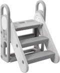 Foldable Toddler Step Stool for Kids Adjustable 3-Step - Safe Reach