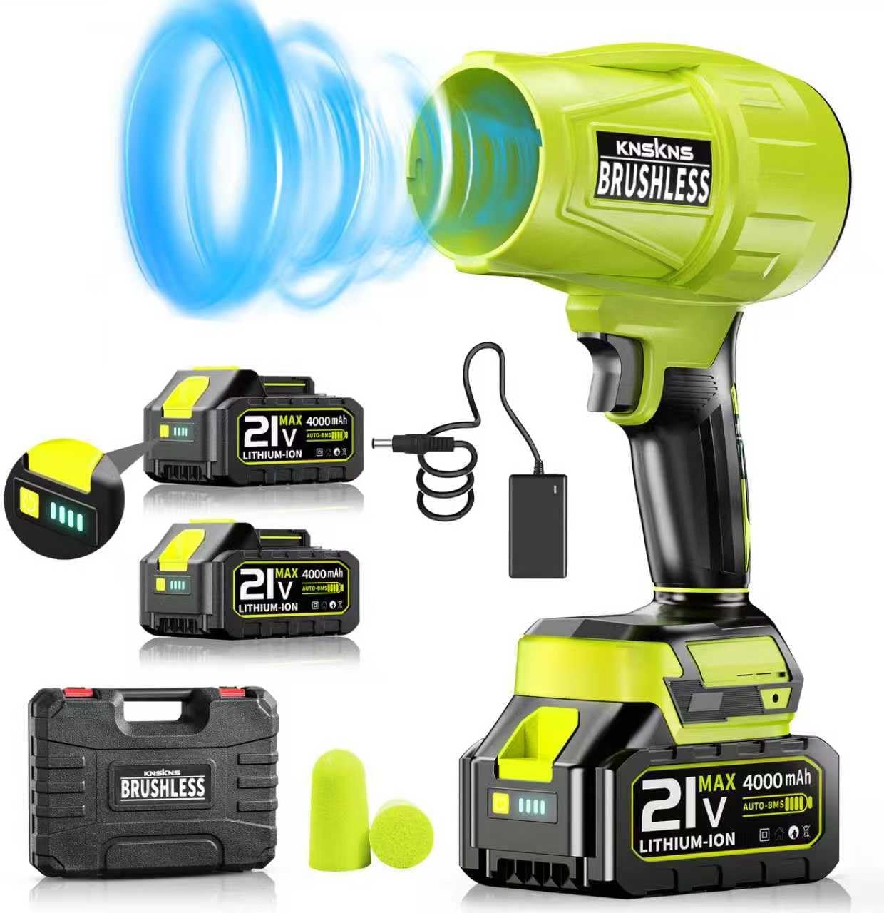 Cordless Leaf Blower with Battery and Charger for Efficient Cleaning
