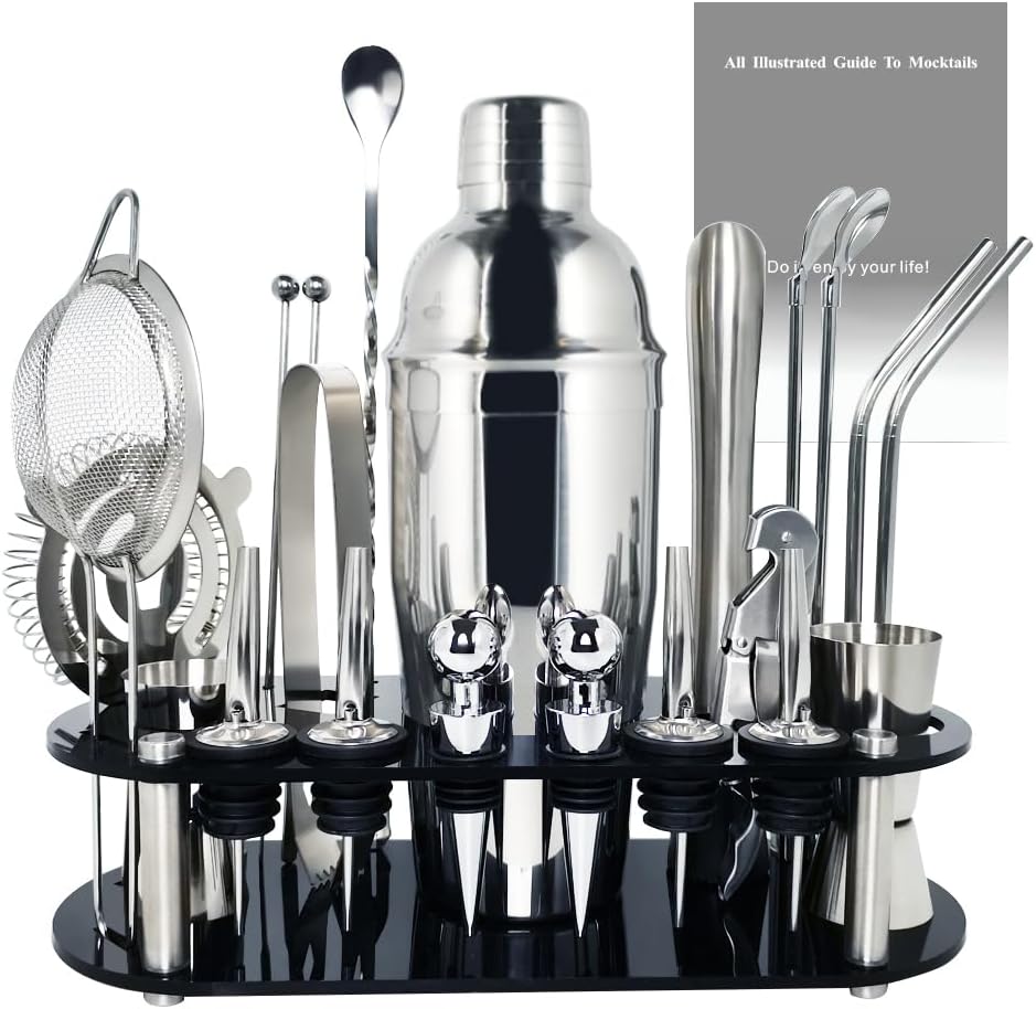 Premium 21-Piece Stainless Steel Cocktail Set