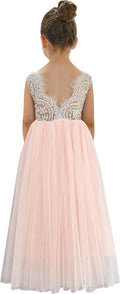 2Bunnies Girl Peony Lace Back A-Line Tutu Flower Dress