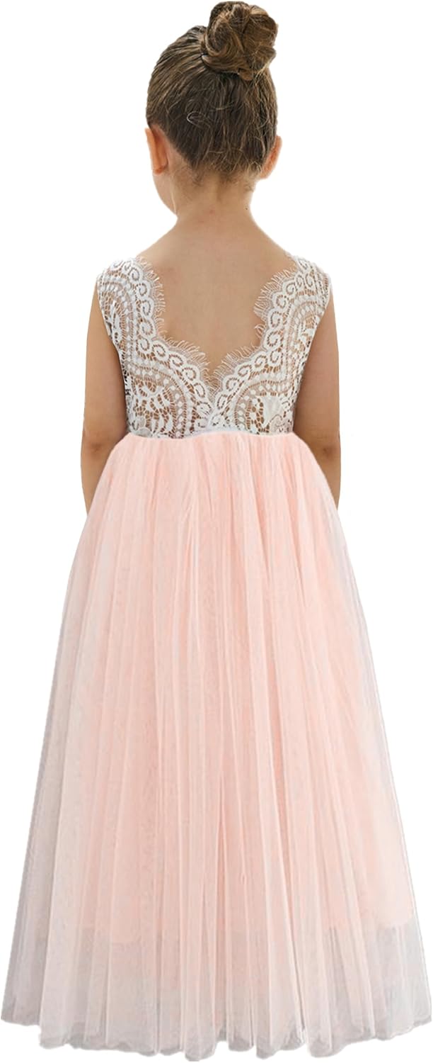 2Bunnies Girl Peony Lace Back A-Line Tutu Flower Dress