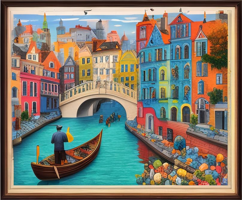 Joyhoor Cross Stitch Kits for Beginners - Colorful City Design