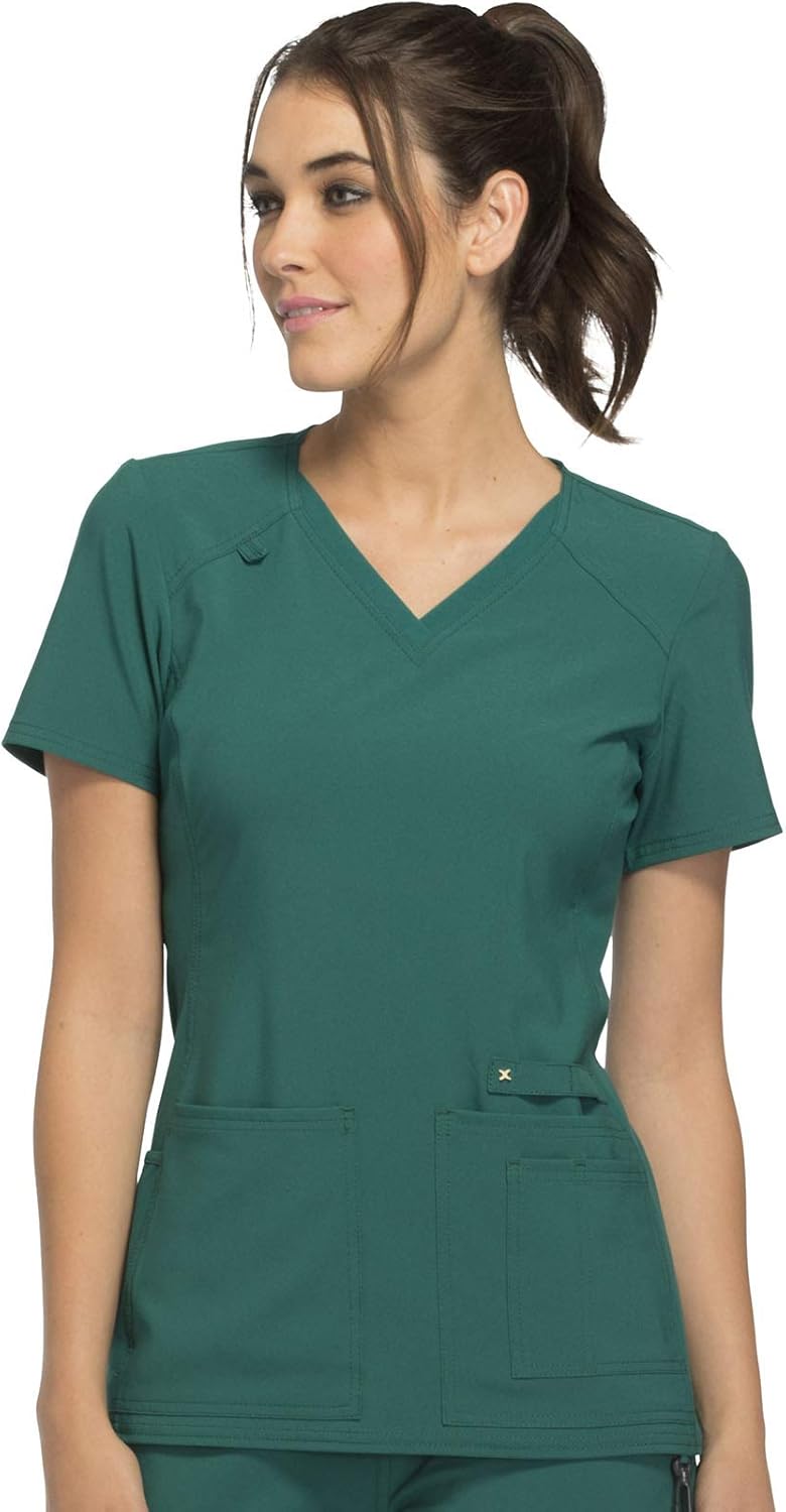 Cherokee Women's Medical Scrub Top with V-Neck Design and Pockets