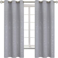 Light Grey Star Blackout Curtains Set of 2 Panels - Kid's Room