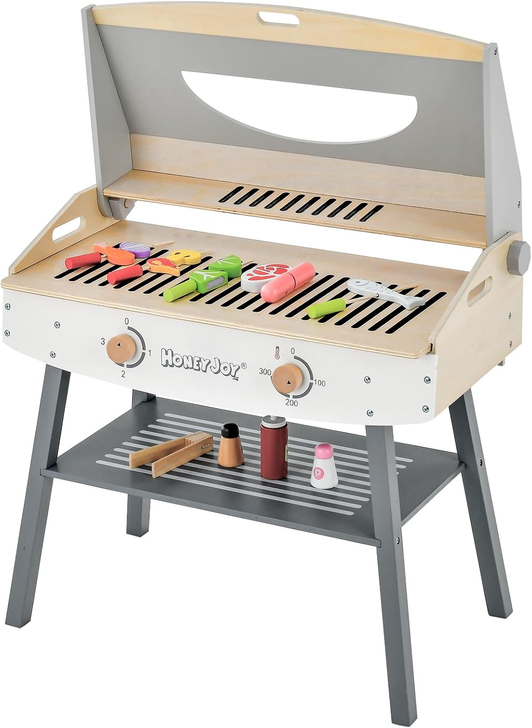 HONEY JOY Wooden BBQ Toy Set - Interactive Cooking Fun!