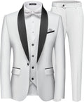 MAGE MALE Men's Slim Fit 5 Piece Suit with Shawl Lapel - Sleek Formal
