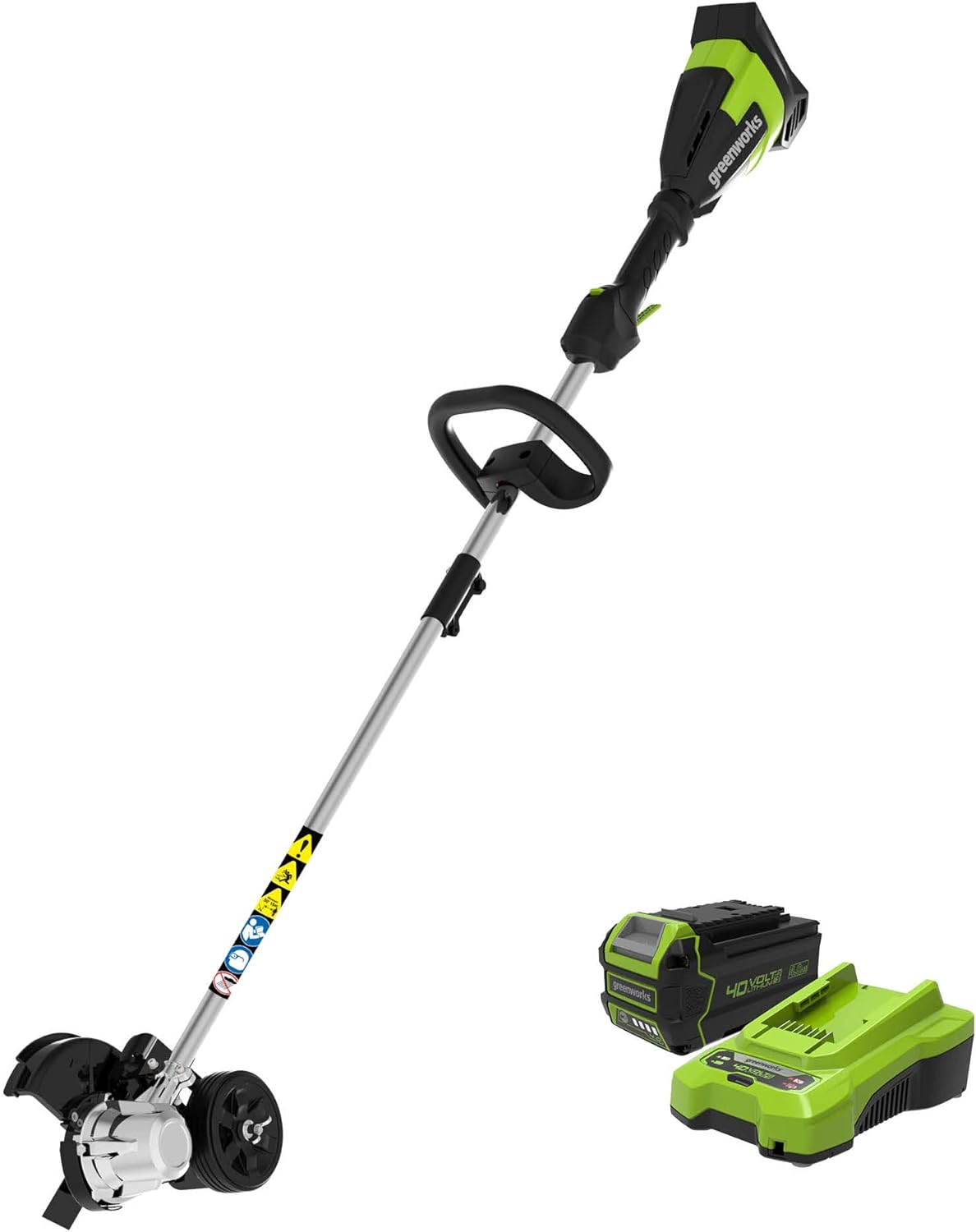 Greenworks 40V 8in Brushless Edger with USB Battery Included