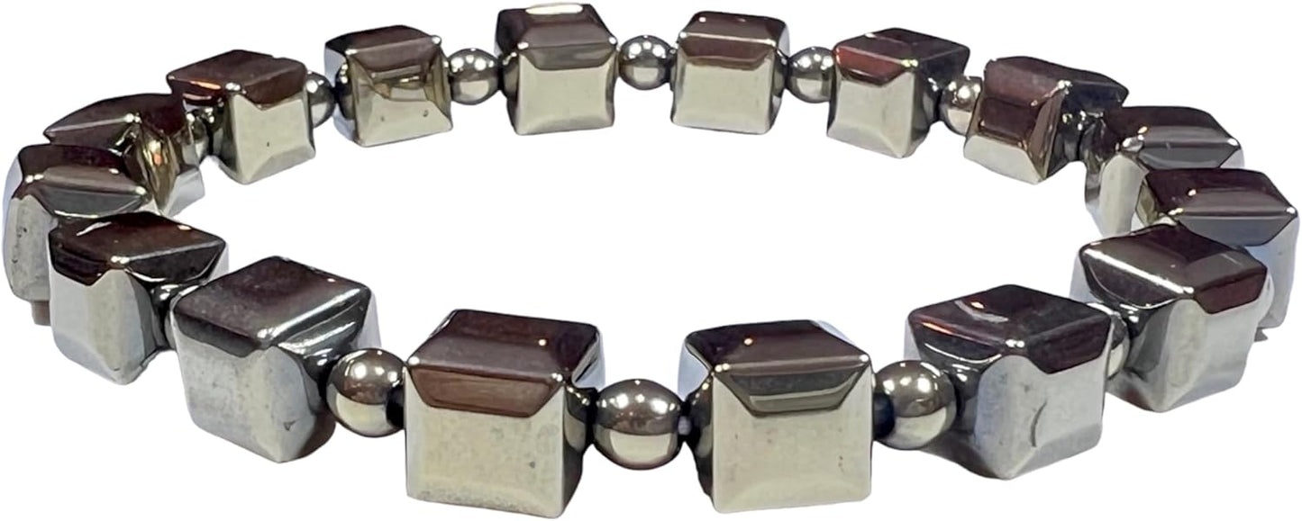 Handmade Pyrite Stretch Bracelet for Leo Birthstone Lovers