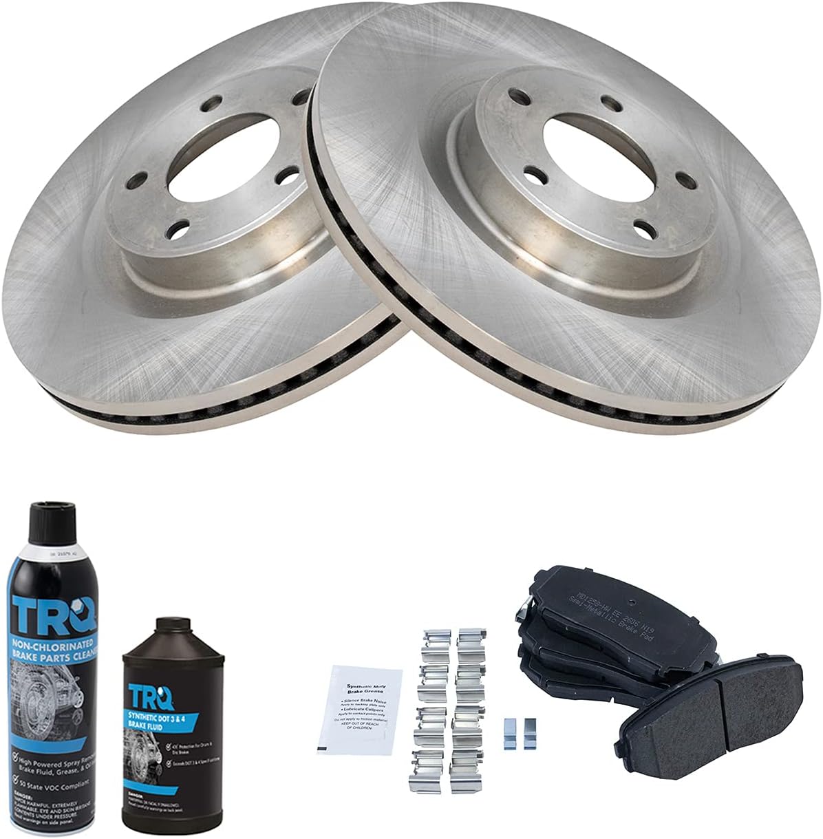 TRQ Front Brake Pad & Rotor Kit for 2007-2015 Ford Edge MKX