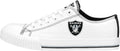 Women's Big Logo White Canvas Sneakers - Team Style Low Tops