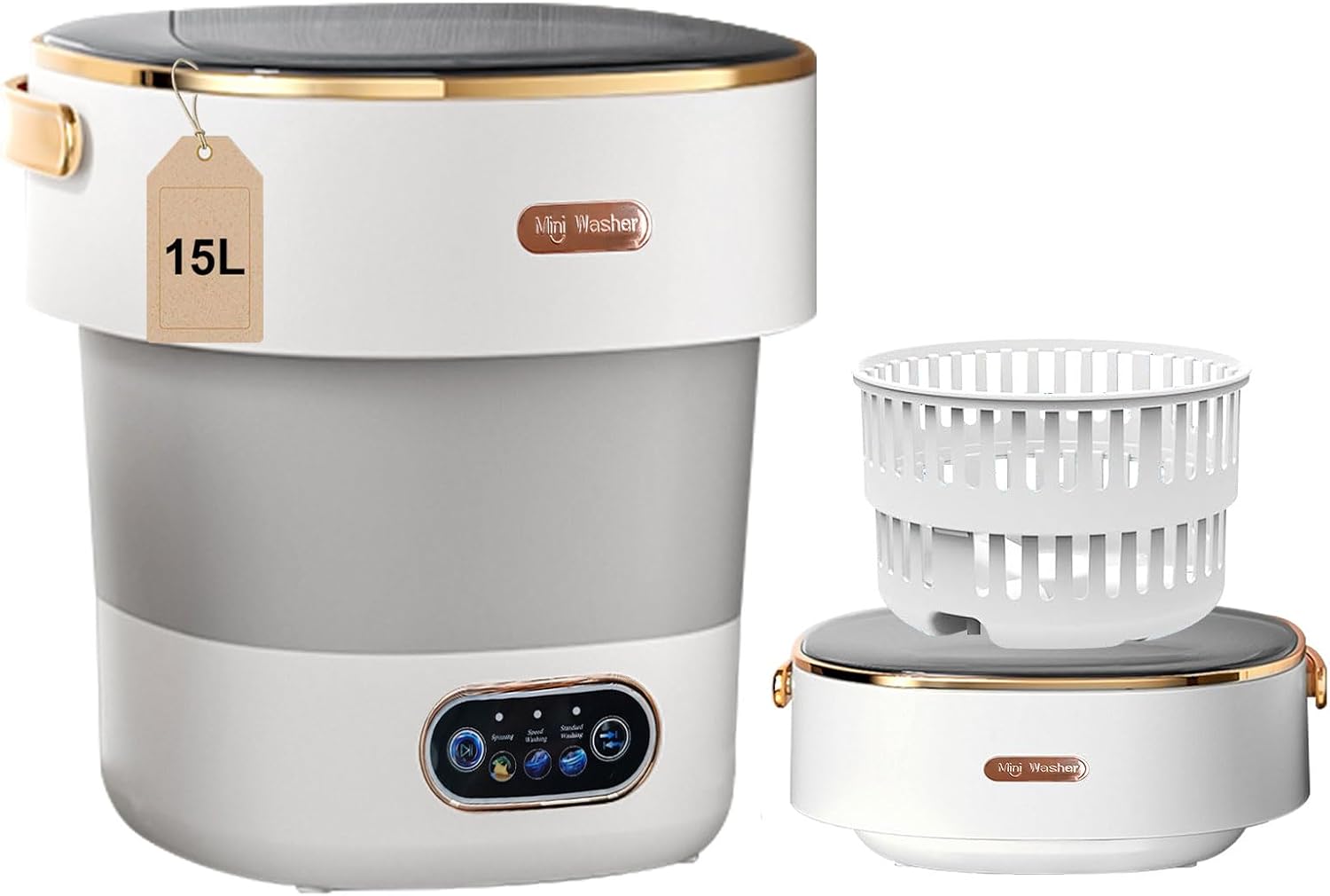 Portable Mini Washer with Spin Basket - NIXOD