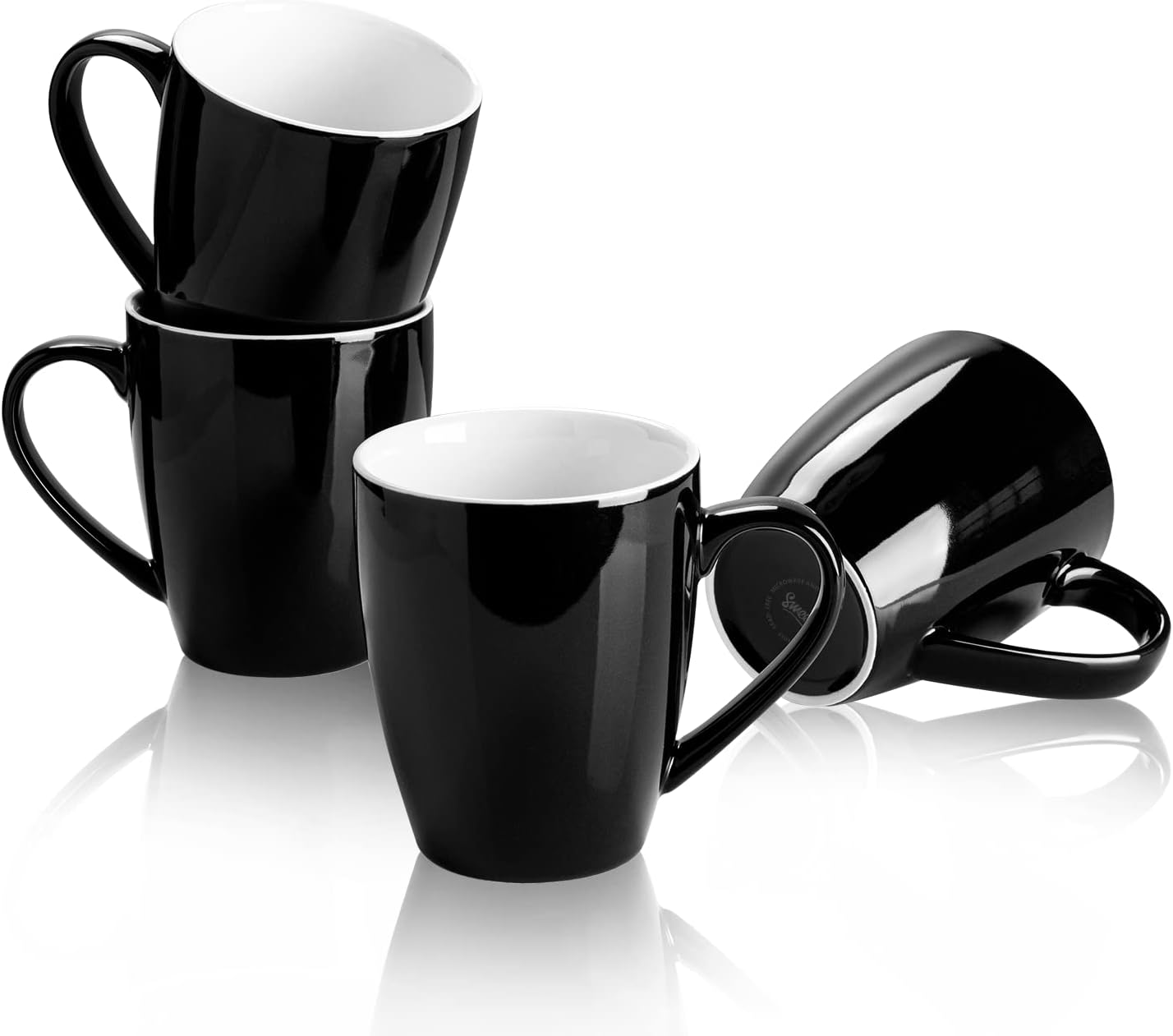Elegant 16 Ounce Porcelain Coffee Mugs Set of 4 for Every Sip