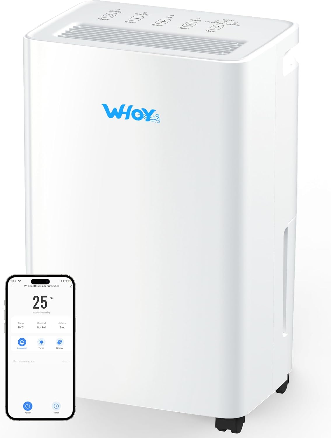 Dehumidifier for Home, 2500-3000 Sq Ft, Smart App-Controlled