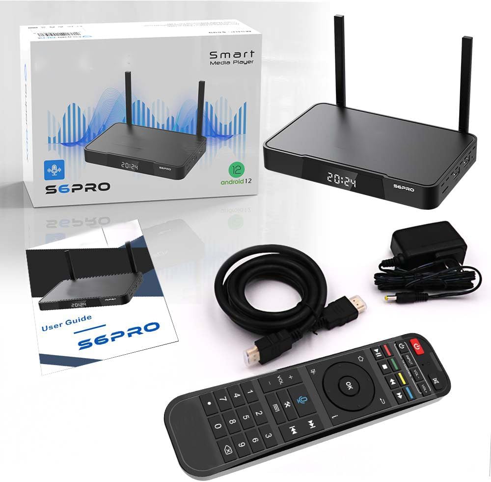 S6 pro Super Smart Android TV Box with Voice Remote and More