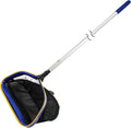 Pool Deep Skimmer Net with 3ft-10ft Adjustable Pole - Deep Mesh Rake