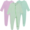 Baby Boy Footed Pajamas Rayon Bamboo Sleepers - 2-Way Zipper Comfort