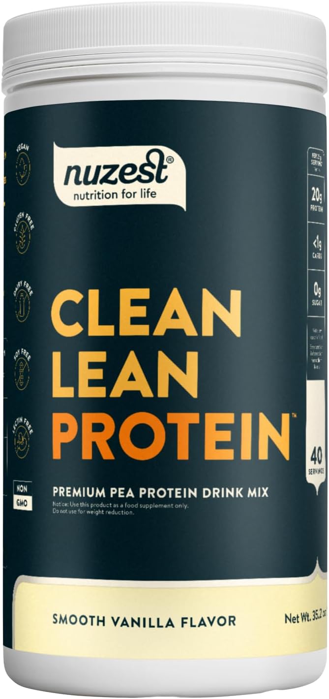 Nuzest Pea Protein Powder - Premium Vegan Protein Shake Smooth Vanilla