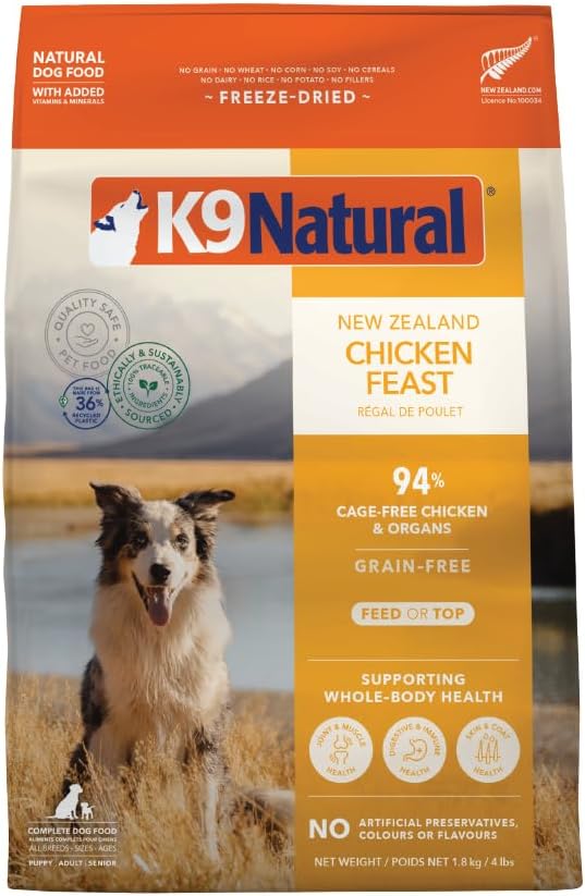 K9 Natural Grain Free Freeze Dried Dog Food - Chicken 4lb Review
