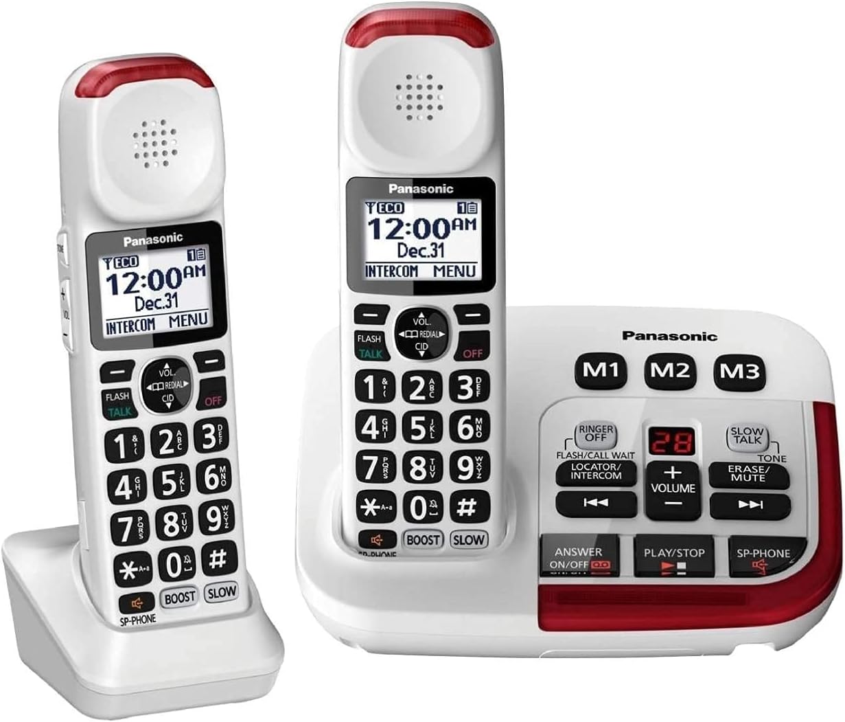 Panasonic KX-TGM420W Amplified Cordless Phone with 2 Handsets