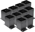 4 x 4 Post Base 10 PCS Deck Post Base - Heavy Duty Powder Coated