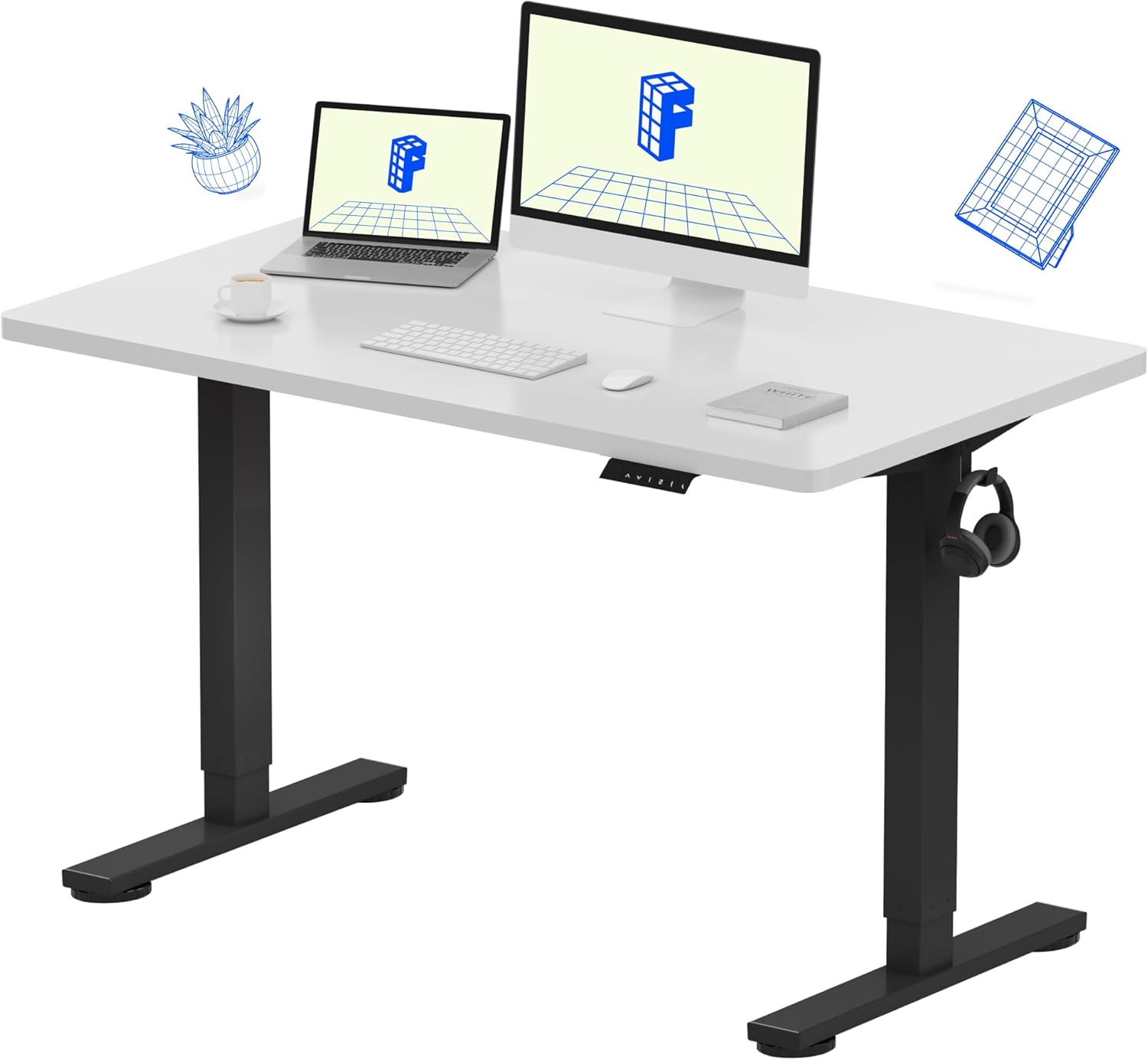 FLEXISPOT EN1 Height Adjustable Electric Standing Desk 48 x 24 in
