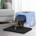 Foldable Cat Litter Box Blue - Drawer Design for Kittens