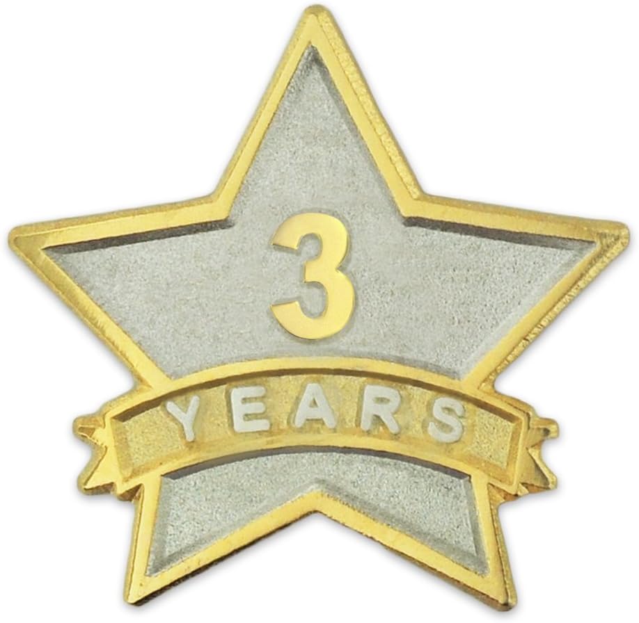PinMart Year Service Award STAR Lapel Pin for Employee Recognition
