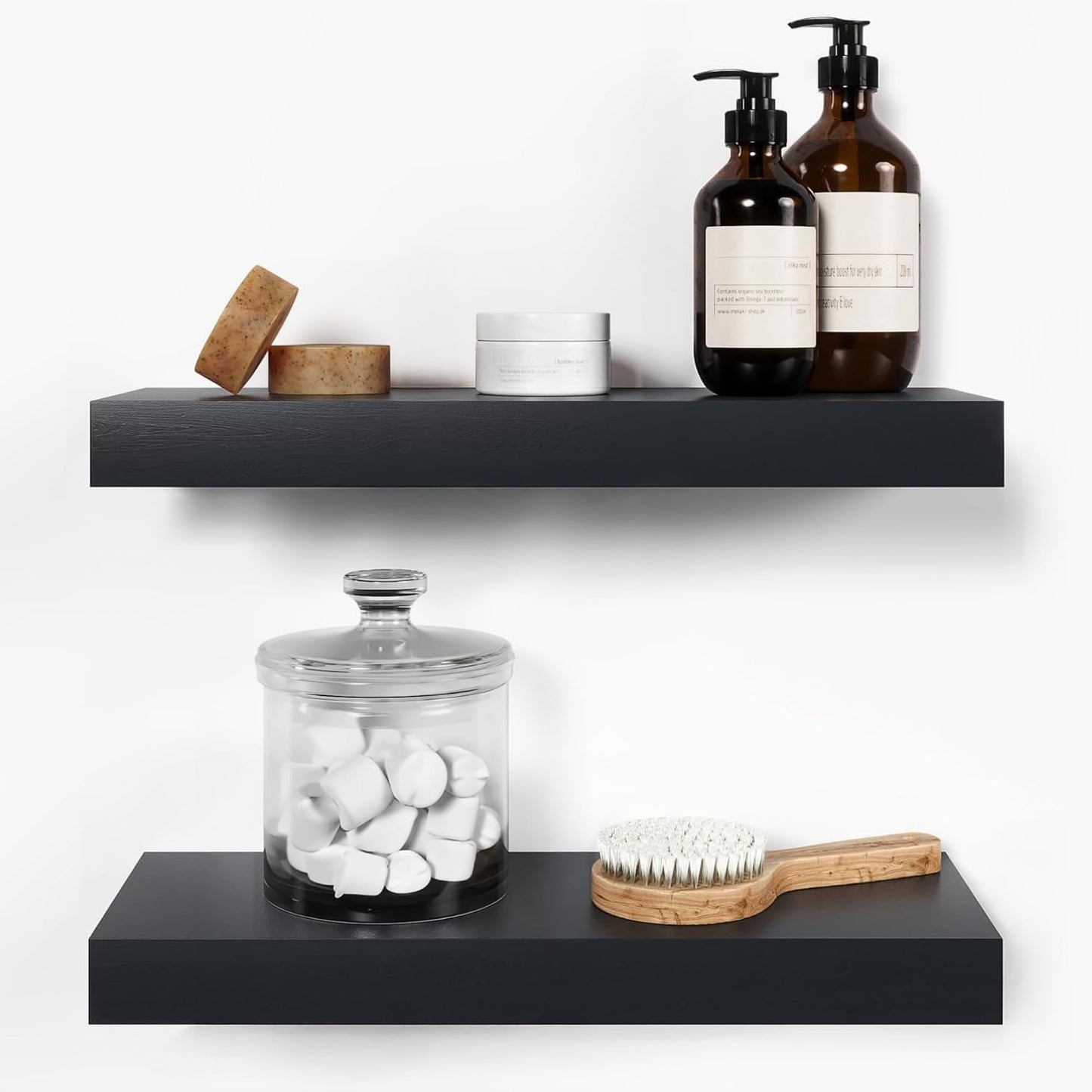 Homeforia Black Floating Shelf 18in for Elegant Wall Decor